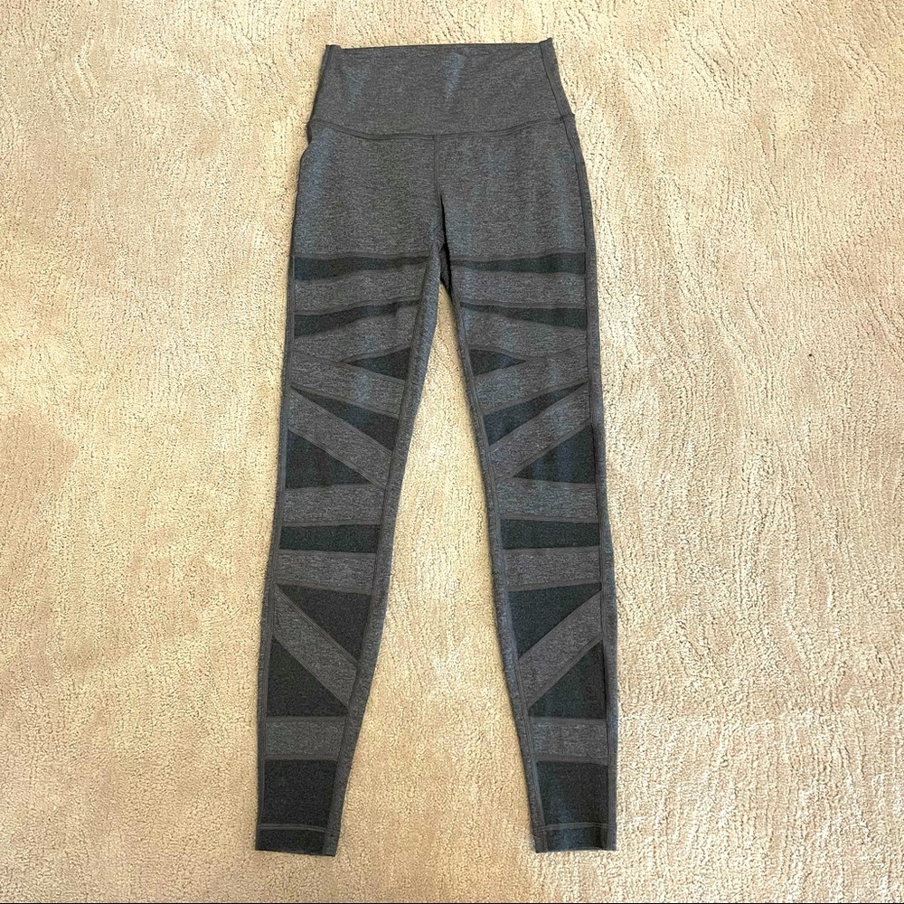 Lululemon Wunder Under Criss Cross Mesh Leggings